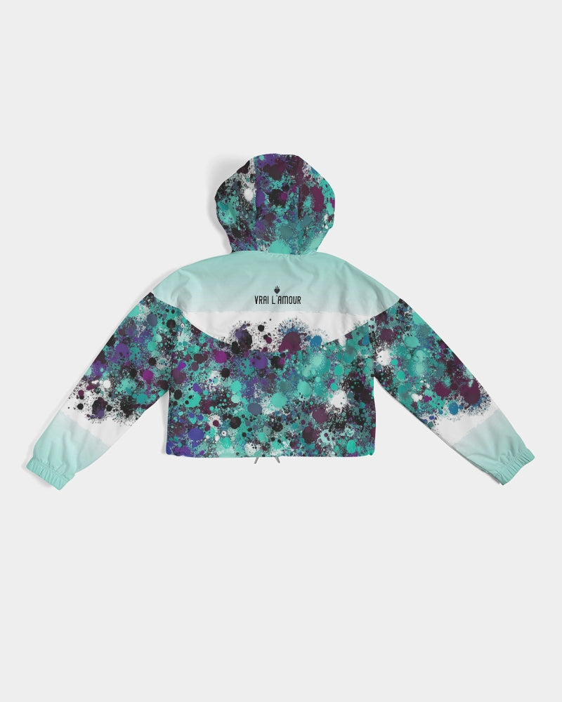 Spatter Women's Cropped Windbreaker