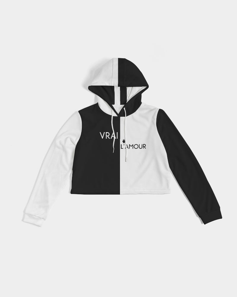 Half and half Women's Cropped Hoodie