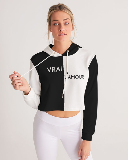 Half and half Women's Cropped Hoodie