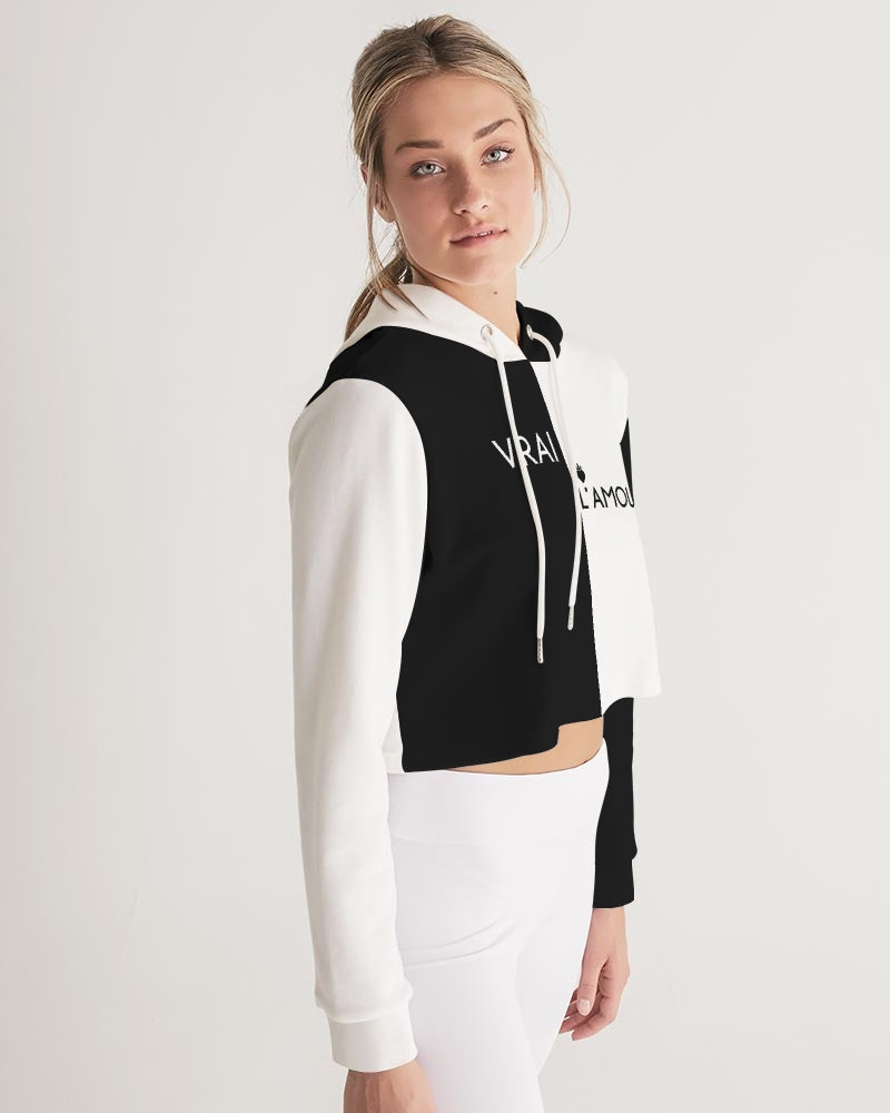 Half and half Women's Cropped Hoodie