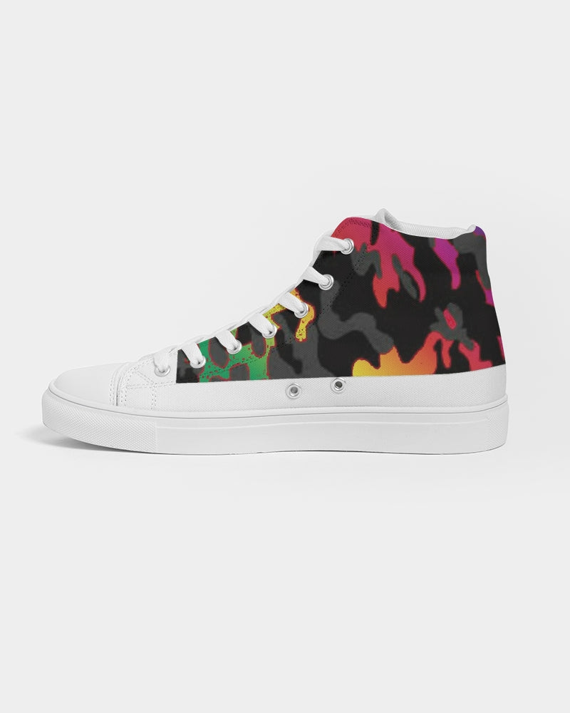 Flashy Camo Men's Hightop Canvas Shoe