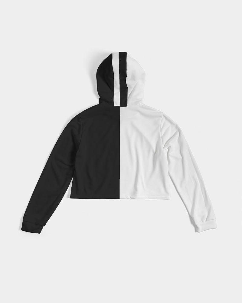 Half and half Women's Cropped Hoodie