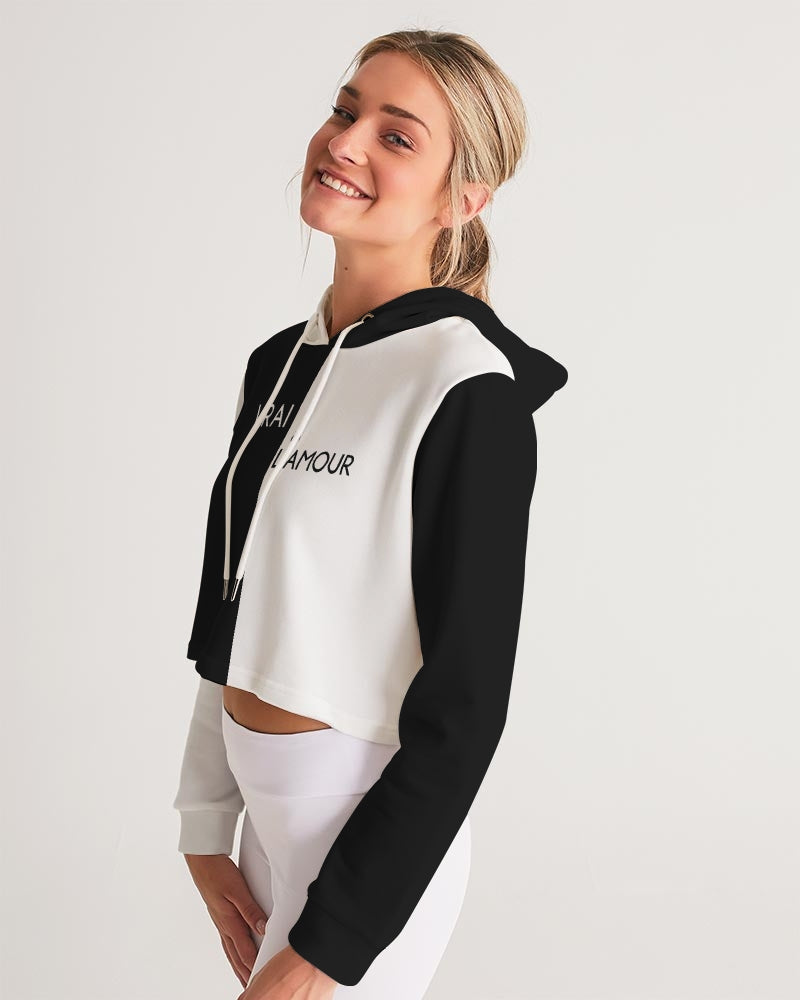 Half and half Women's Cropped Hoodie