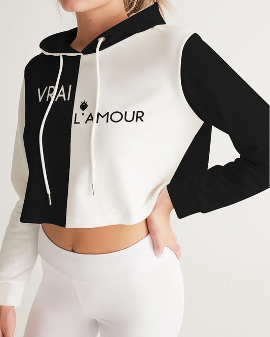 Half and half Women's Cropped Hoodie