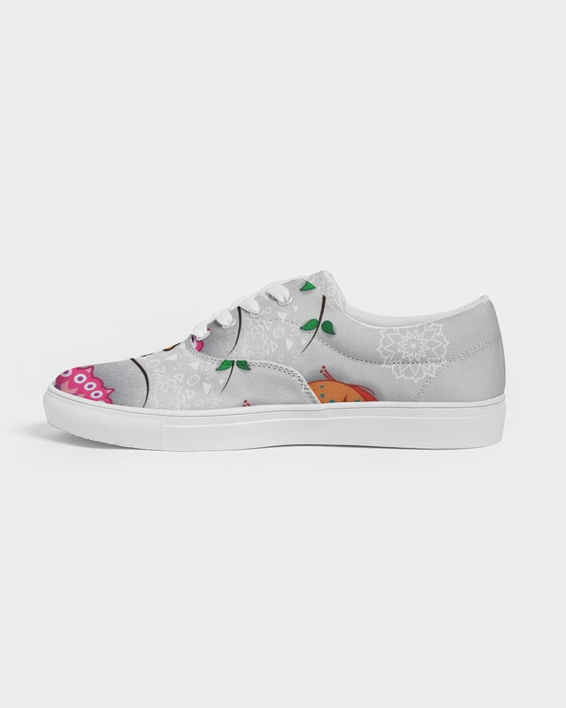 Digital Flowers Women's Lace Up Canvas Shoe