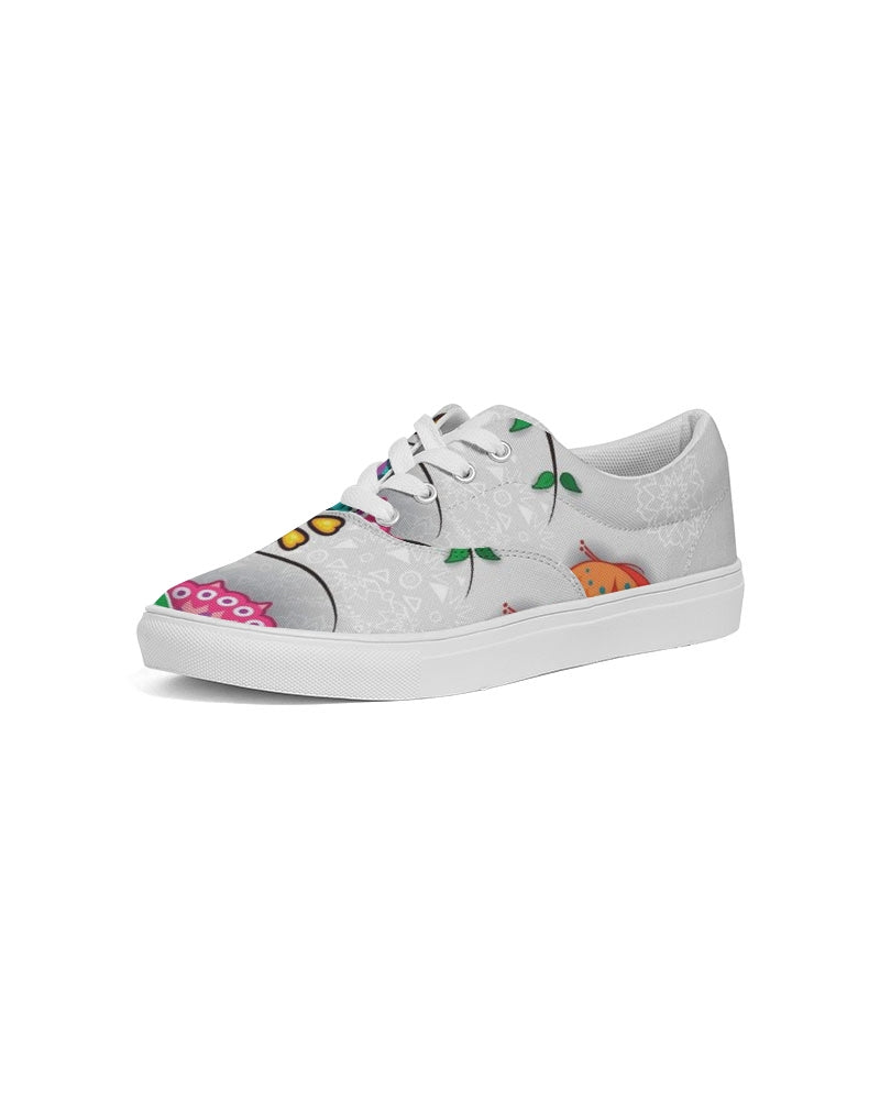 Digital Flowers Women's Lace Up Canvas Shoe