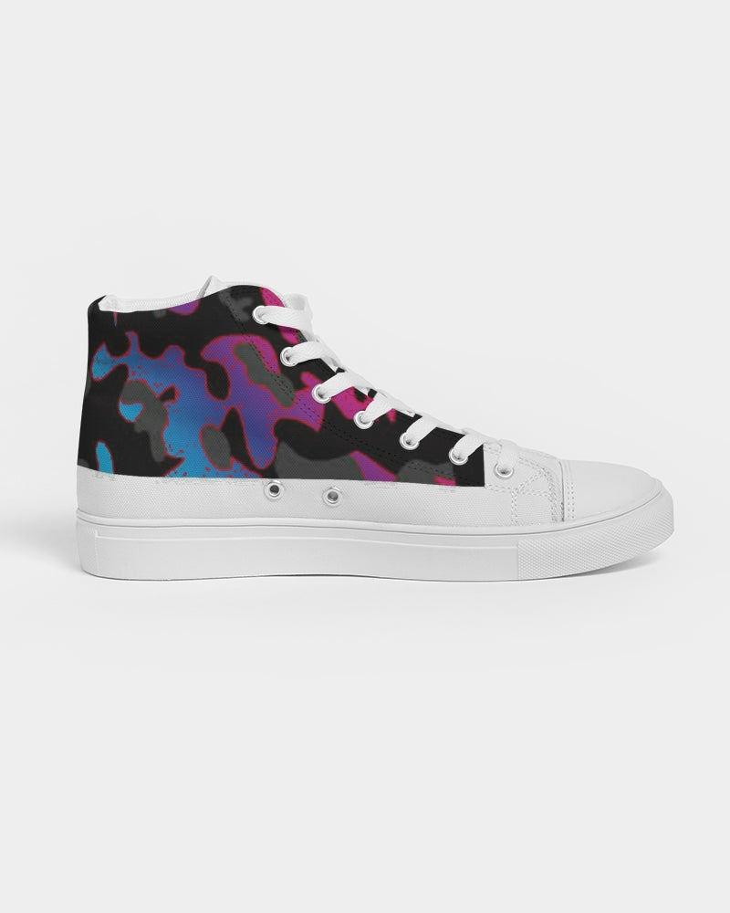 Flashy Camo Men's Hightop Canvas Shoe