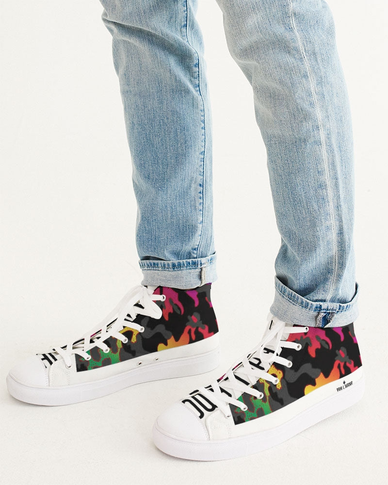 Flashy Camo Men's Hightop Canvas Shoe